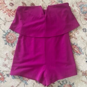 Lulu's Magenta Strapless Romper